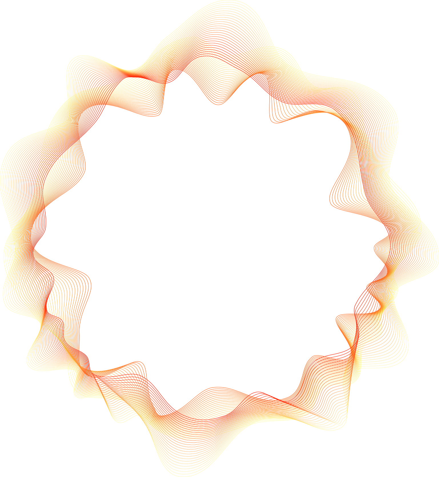 Orange Circular Audio Spectrum
